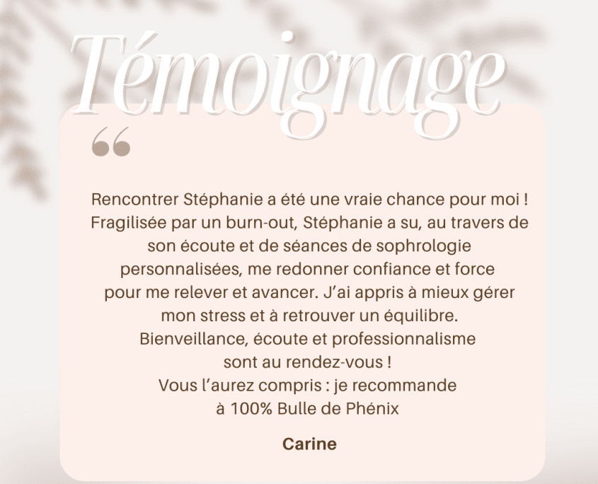 témoignage bulle de phenix